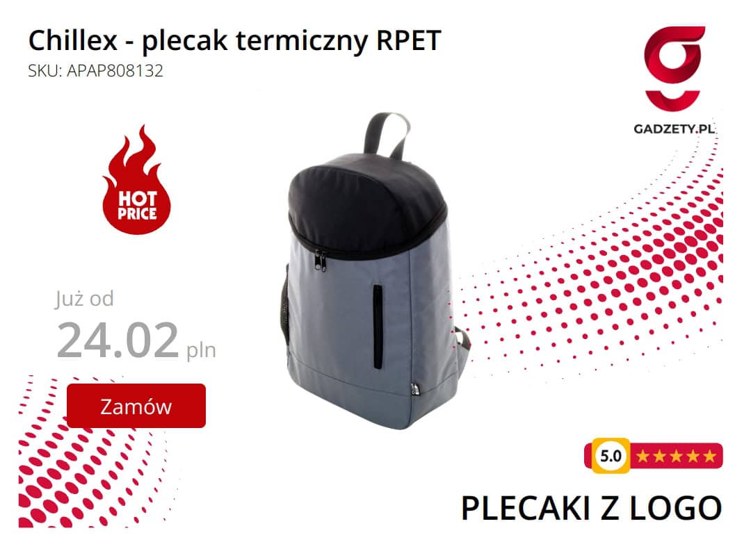 Chillex plecak termiczny wykonany z RPET