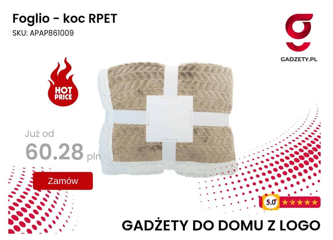 Foglio - koc RPET Foglio – koc wykonany z RPET