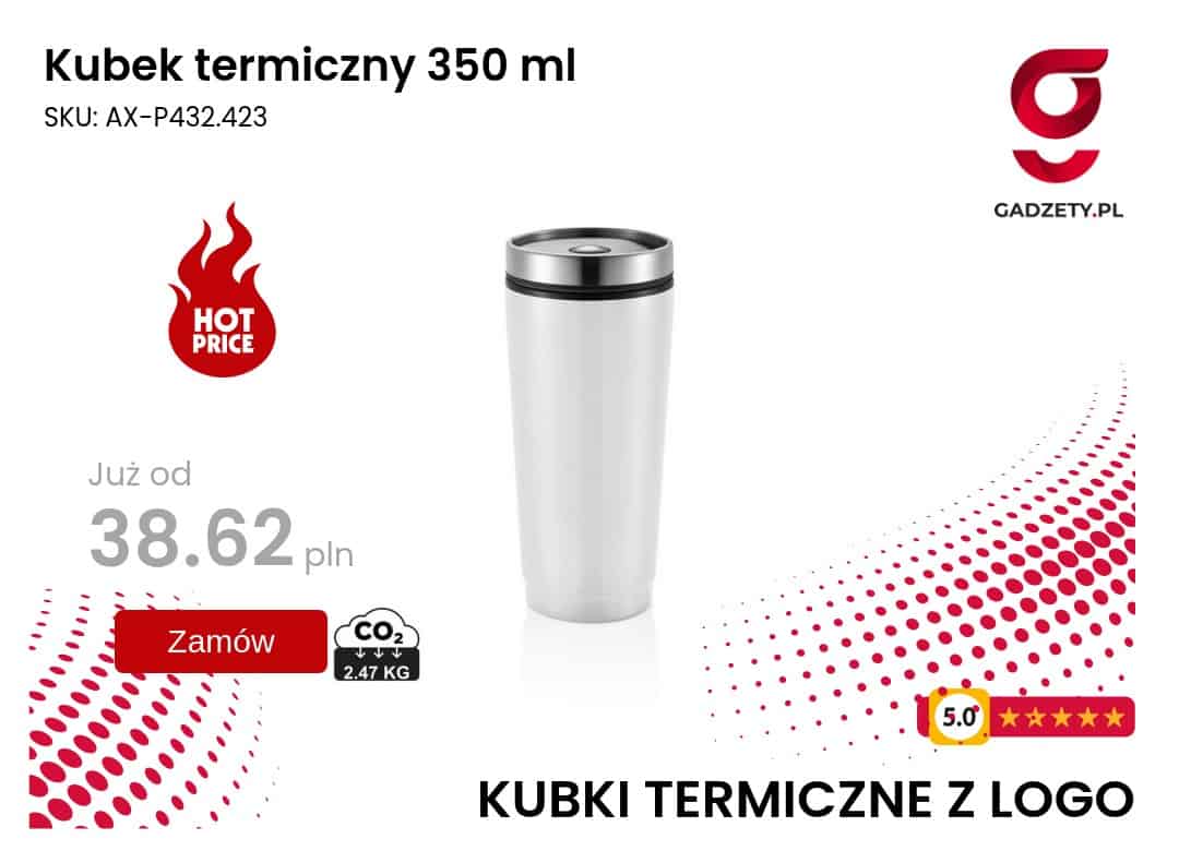 Kubek termiczny 350 ml Kubek termiczny o pojemności 350 ml