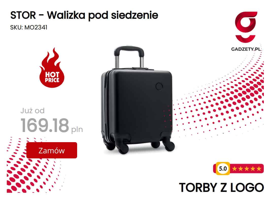 STOR - Walizka pod siedzenie Walizka podróżna STOR umieszczona pod siedzeniem