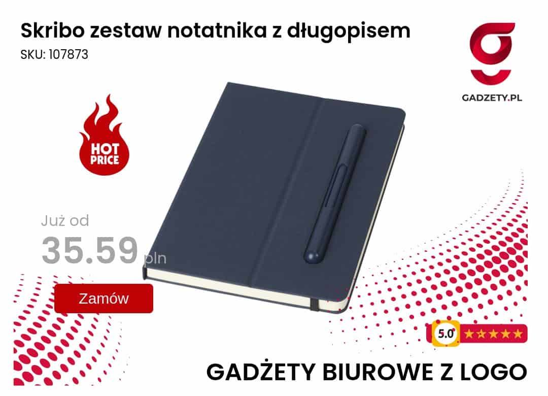 Skribo zestaw notatnika z długopisem Skribo zestaw notatnika z długopisem