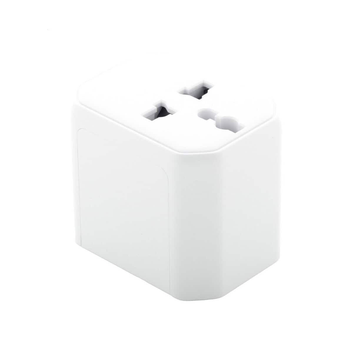 Adaptery podróżne z logo – jetsetter adapter podróżny / przejściówki AP864046-01__A Czarna wtyczka zasilająca do gniazdka elektrycznego, wygodny adapter sieciowy do urządzeń elektronicznych.