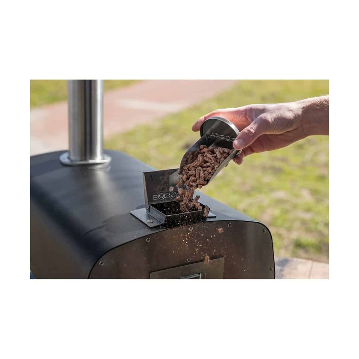 Akcesoria do kuchni z logo – piec do pizzy boska pro VSB14-03_RB320503__M_403 Kruszywo do grilla, ręka nalewa pellet payol do podajnika, akcesoria grillowe, urządzenie do pelletu, jednoduchy system palenia na pelletach.