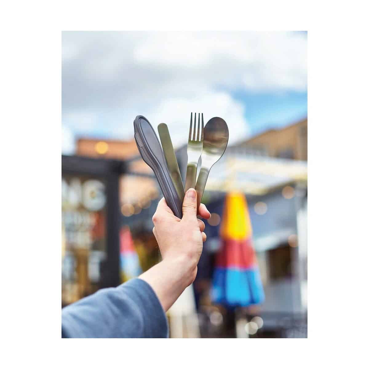 Akcesoria do kuchni z logo – zestaw sztućców black+blum P439.0702__M_405 1. Sztućce z grawerem, kubki i gadżety reklamowe dla firm.