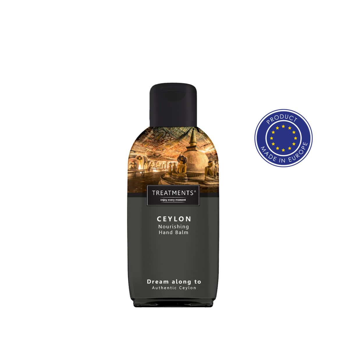 Butelka z balsamem do rąk Ceylon, luksusowe gadżety i upominki z Cejlonu, na prezent, z naturalnym zapachem.