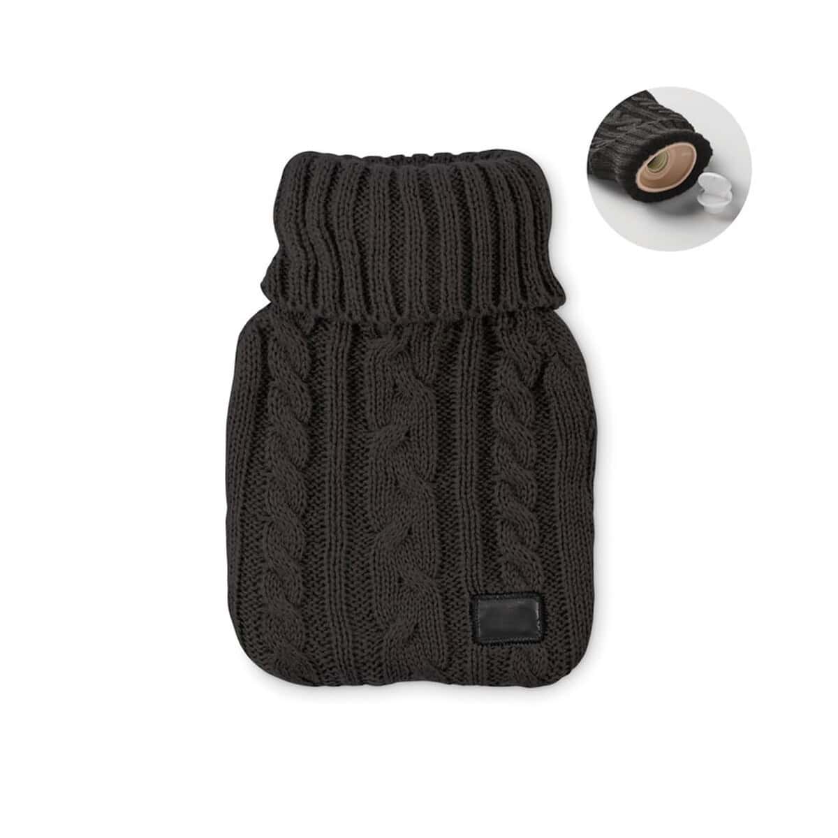 Akcesoria do łazienki z logo – termofor 400 ml toasty mo2720-03 Ciepła skarpeta termiczna w stylu dzianiny z ochroną USB.