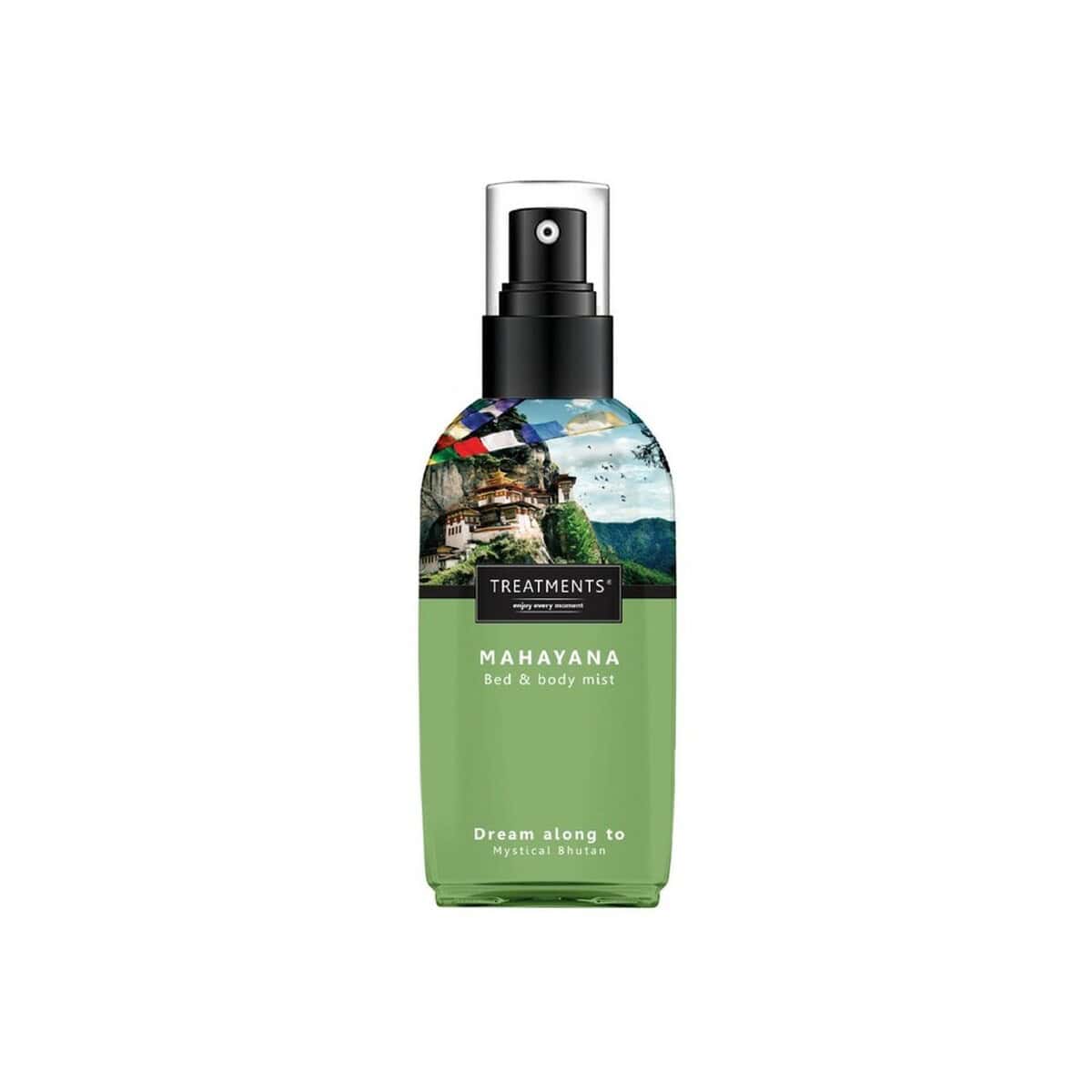 Akcesoria do łazienki z logo – zestaw kosmetyków body & fragnance mailbox treatments VTR01-06_AAB02 Polska alkoholowa mgiełka do ciała i sypialni Mahayana, inspirowana Bhutanem, relaksuje i odświeża.