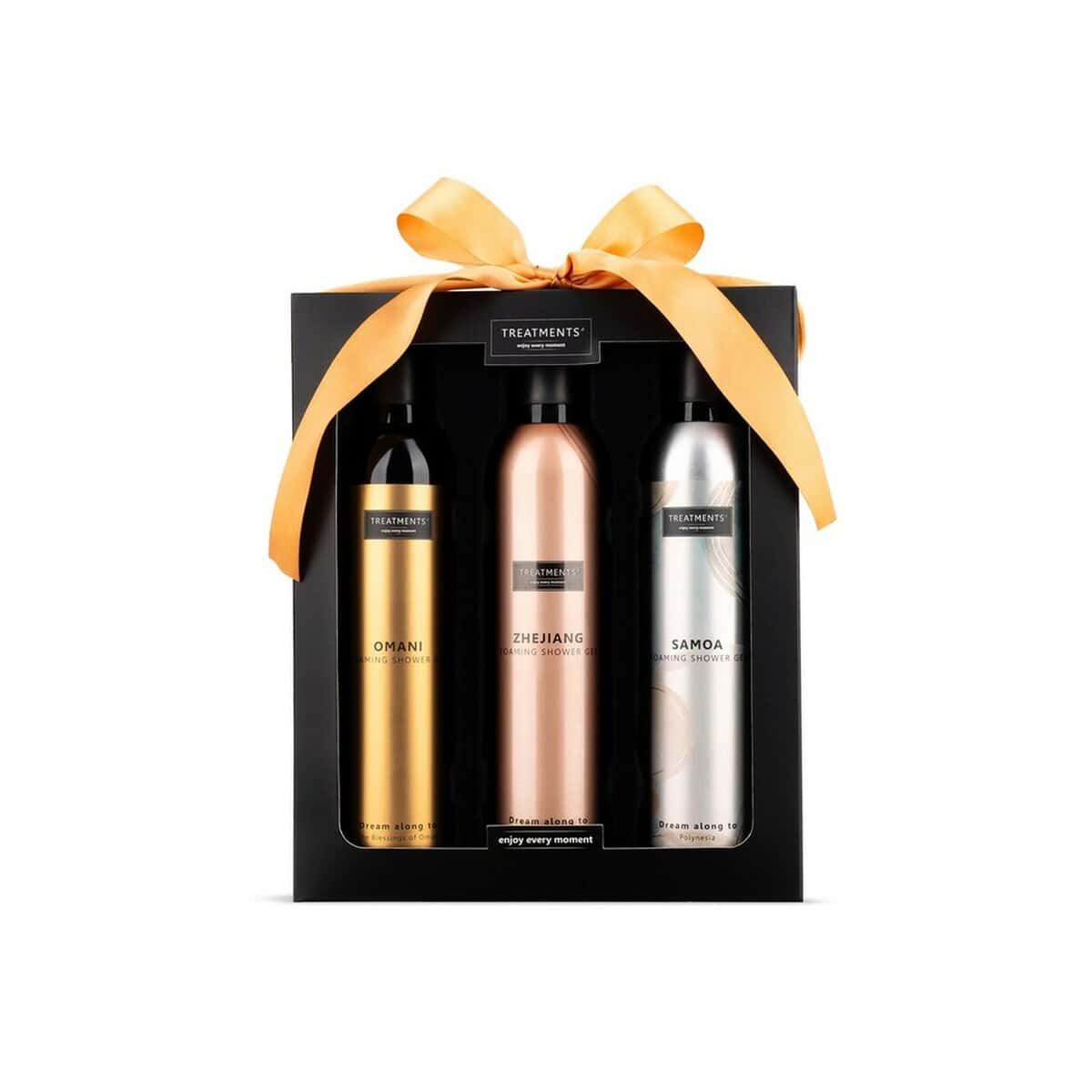 Akcesoria do łazienki z logo – zestaw kosmetyków foaming extravagance treatments VTR07-99_AAA01 Ograniczenia w obrazach nie pozwalają mi na ich rozpoznanie, więc nie mogę określić, czy obráz jest relevantny.