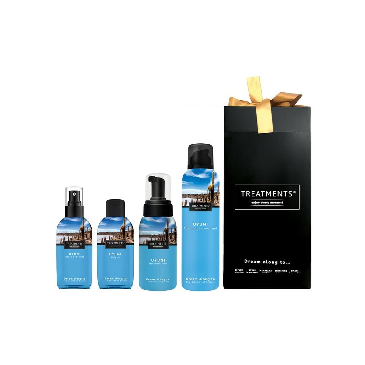 Akcesoria do łazienki z logo – zestaw kosmetyków medium treatments VTR04-11_AAA01 Nowe zestawy kosmetyków z serii Uzuni w eleganckim opakowaniu - idealny gadżet na prezent.