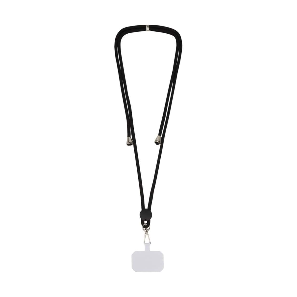 Sznur na telefon z zawieszką, czarny, modny gadżet do noszenia wisiorka.