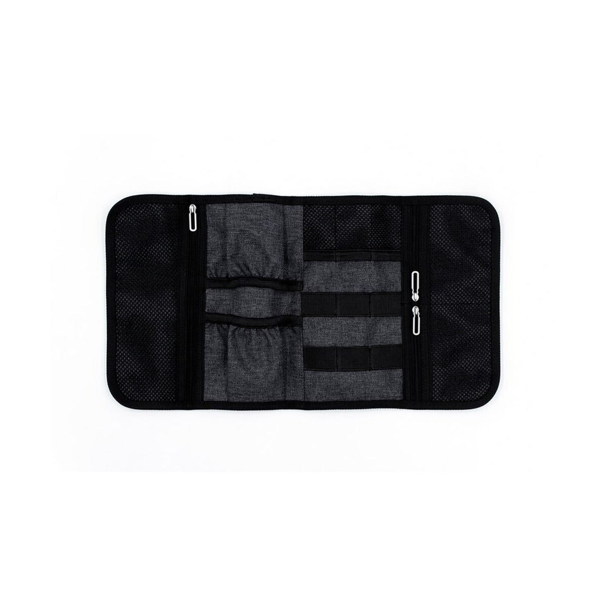 Akcesoria do smartfonów z logo – organizer podróżny brandcharger folio VA525-19_INS02 Organizer na akcesoria, czarny i szary, torba na podróż i codzienne użytkowanie.