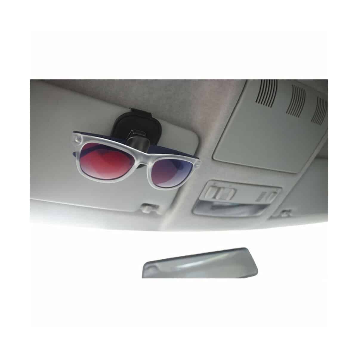 Akcesoria samochodowe z logo – klips na okulary exclusive collection | nalo VA119-03_AAA02 Słoneczne okulary na podsufitce samochodu, idealne gadżety dla podróżnych.
