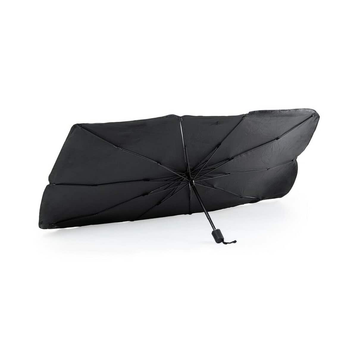 Antywiatrówka czarny składany parasol promocyjny reklamowy grawerowany gadżet reklamowy.