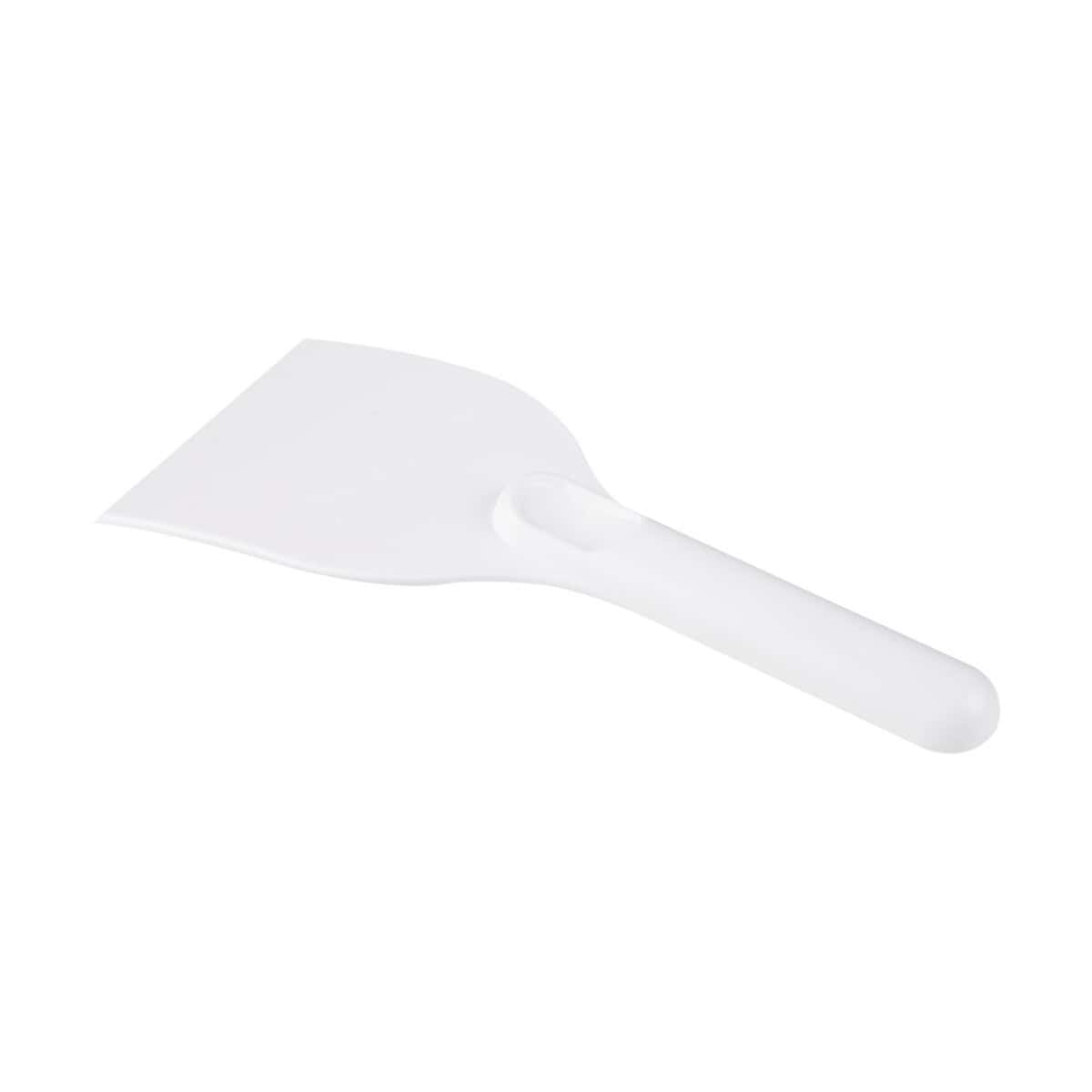 Akcesoria samochodowe z logo – skrobaczka do lodu chilly z pet z recyklingu 10425301 Biała łopatka do pizzy lub ciasta, idealna do kuchni i cateringu.