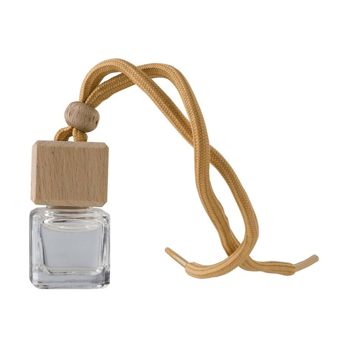 Akcesoria samochodowe z logo – szklany odświeżacz powietrza do samochodu V1230-16_AAB01 Miniaturowa butelka z lakierem do paznokci z taśmą do zawieszania na szyi, idealne gadżety reklamowe.