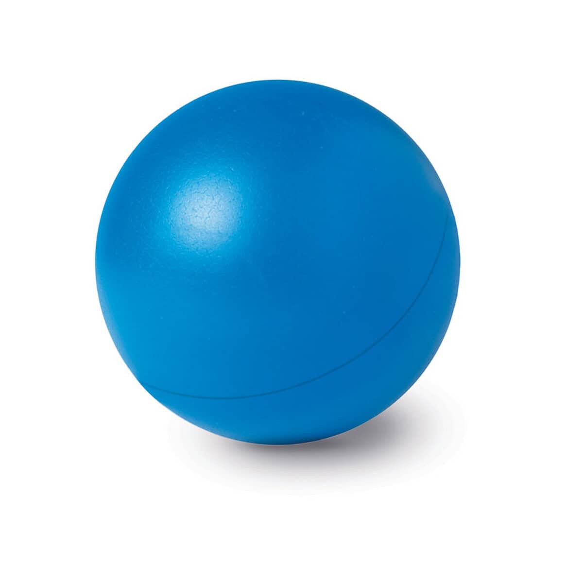 Antystresy z logo – piłka antystresowa descanso it1332-04 Kolorowa piłka plażowa niebieska na białym tle.