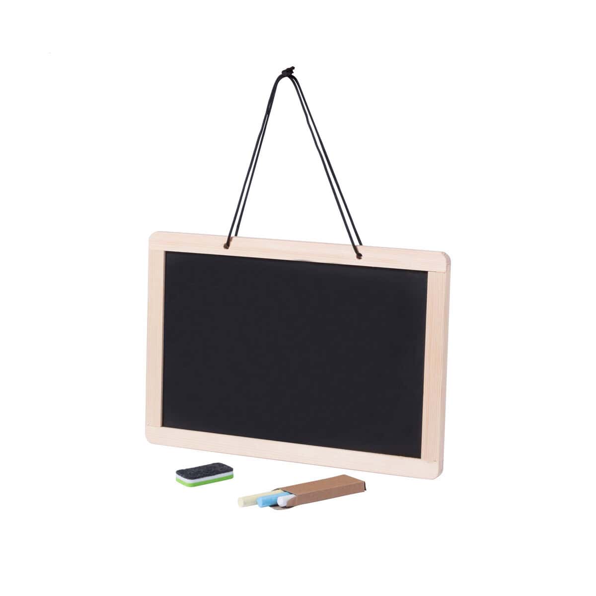 Artykuły do domu z logo – grocery tablica AP781653__A Tablica kredowa z ramą i bonusowymi akcesoriami – idealne gadżety szkolne i biurowe.