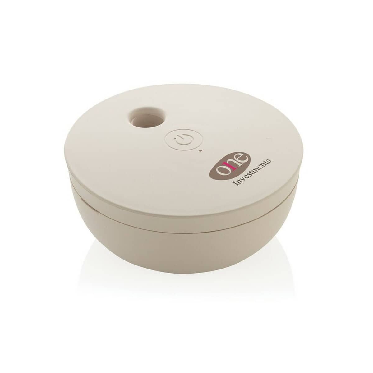 Artykuły do domu z logo – nawilżacz powietrza breevia P457.0219__D_100 1. Biurkowy głośnik Bluetooth z logo, mały i przenośny, nowoczesny design.