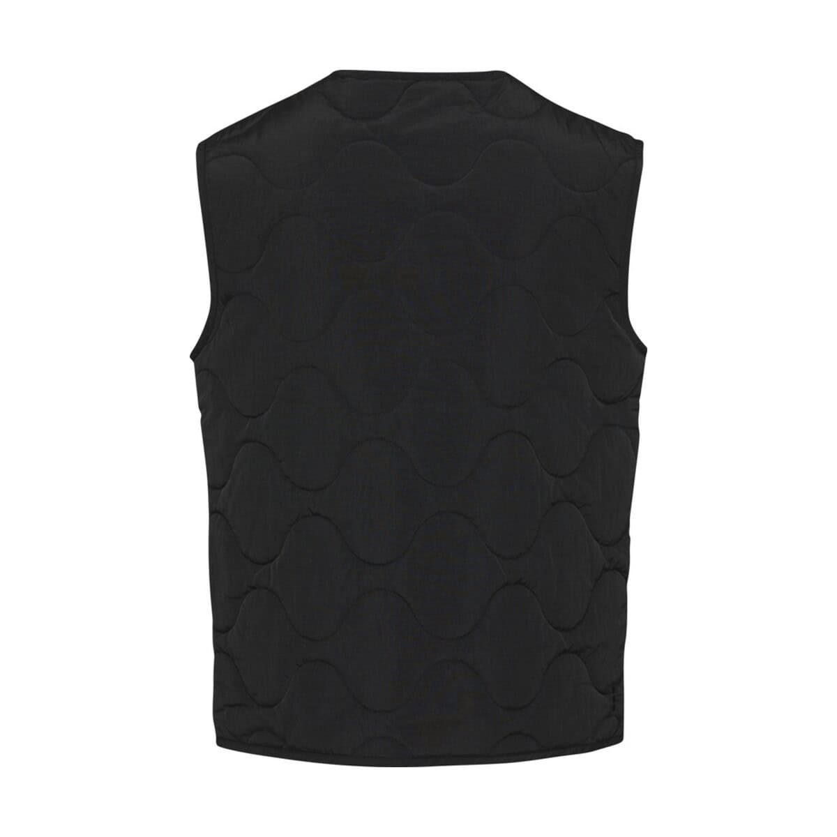 Bezrękawniki z logo – quartz pikowany bezrękawnik typu unisex z recyklingu z certyfikatem grs 3947790_b1 Ocieplacz na plecy czarny, personalizowany, na zamówienie, nadruk, logo, gadżety reklamowe.