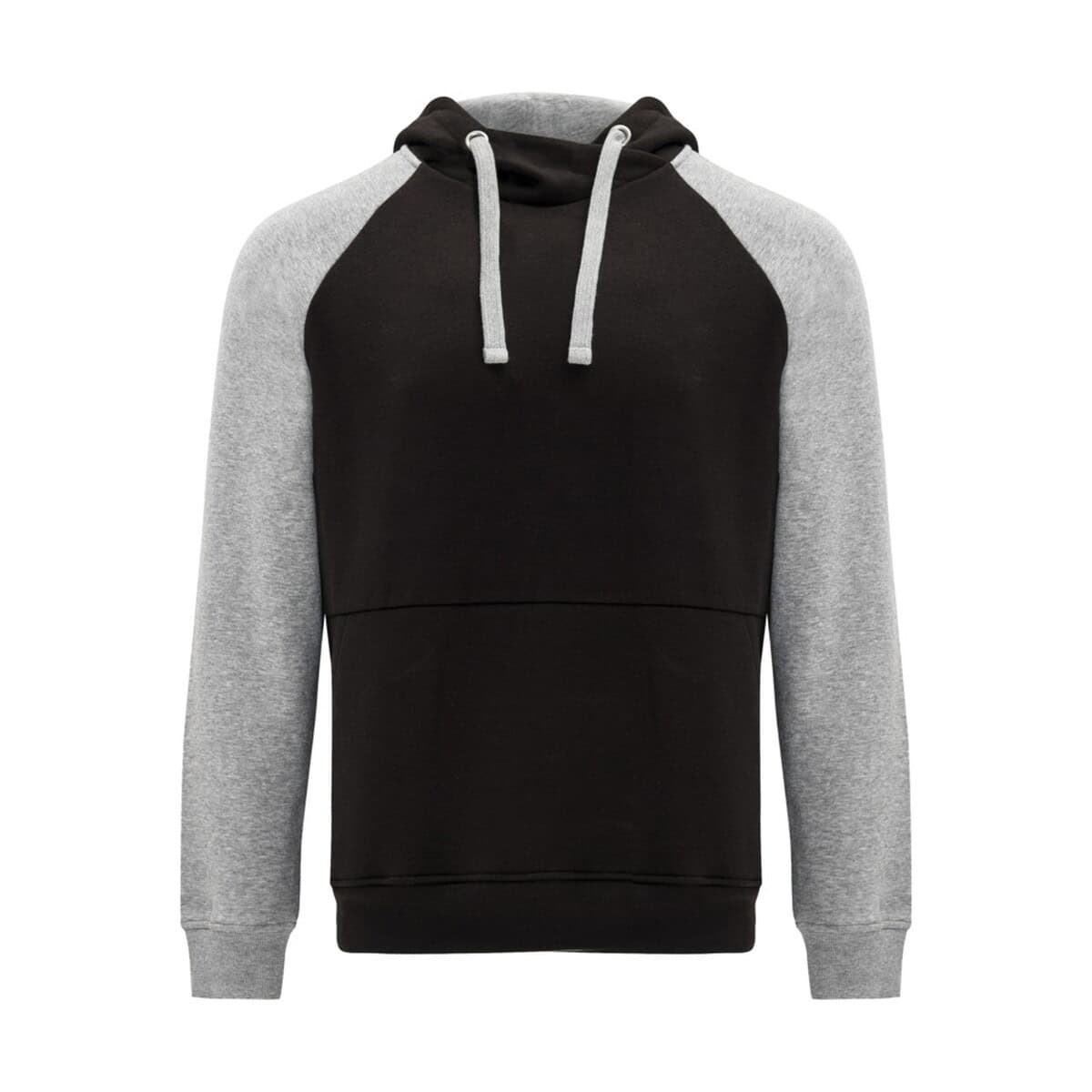 Szara i czarna bluza z kapturem, idealna na chłodne dni i na co dzień.