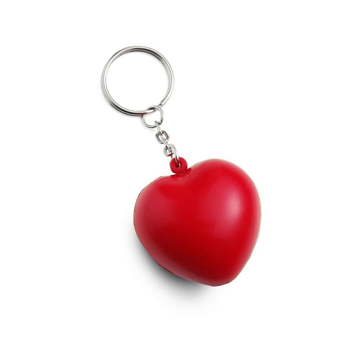 Klucz do serca, brelok z czerwoną figurą, gadżet na prezent, symbol miłości, personalizowane gadżety.