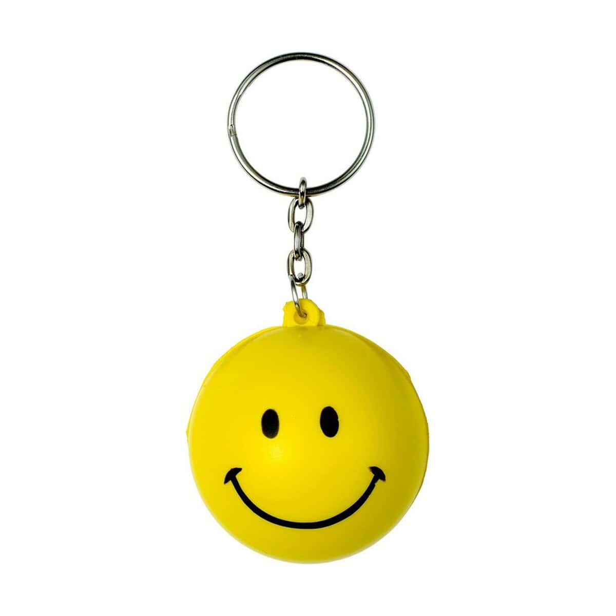 Breloki antystresowe z logo – brelok do kluczy „uśmiechnięta buzia”, antystres V8997-08_AAA03 Kluczorek z uśmiechniętą emotikoną, gadżety promocyjne, breloczki z logo, akcesoria biurowe, prezent na urodziny.