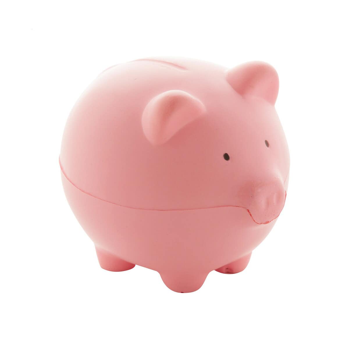 Różowa skarbonka świnka z ceramicznymi elementami, idealna na prezenty gadżety promocyjne.