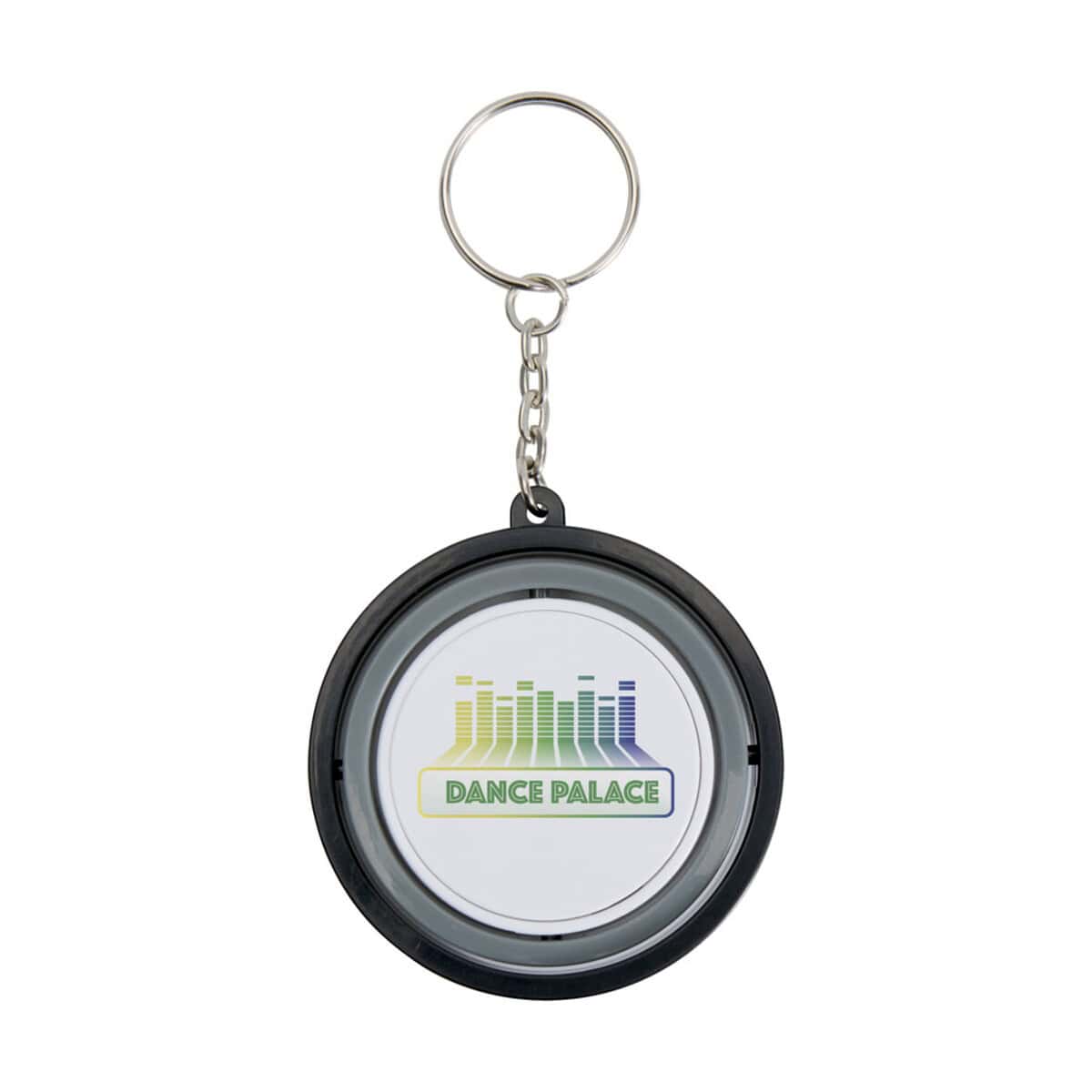 Breloki antystresowe z logo – spinx brelok z tworzyw sztucznych pochodzących z recyklingu z bączkiem 12634290_b1_dp_y1 Metalowy brelok z ekranem LED i nadrukiem