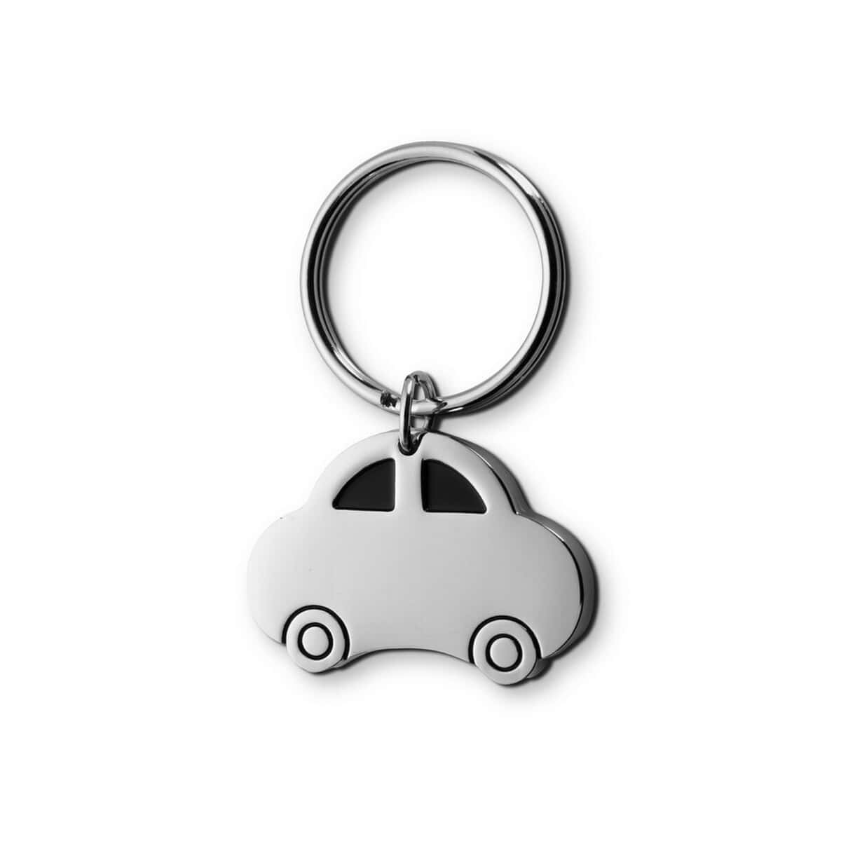 Breloki odblaskowe z logo – brelok do kluczy „samochód” V2083.A-32_AAA02 1. Kluczyk do torebki z symbolem auta, gadżet reklamowy z nadrukiem.