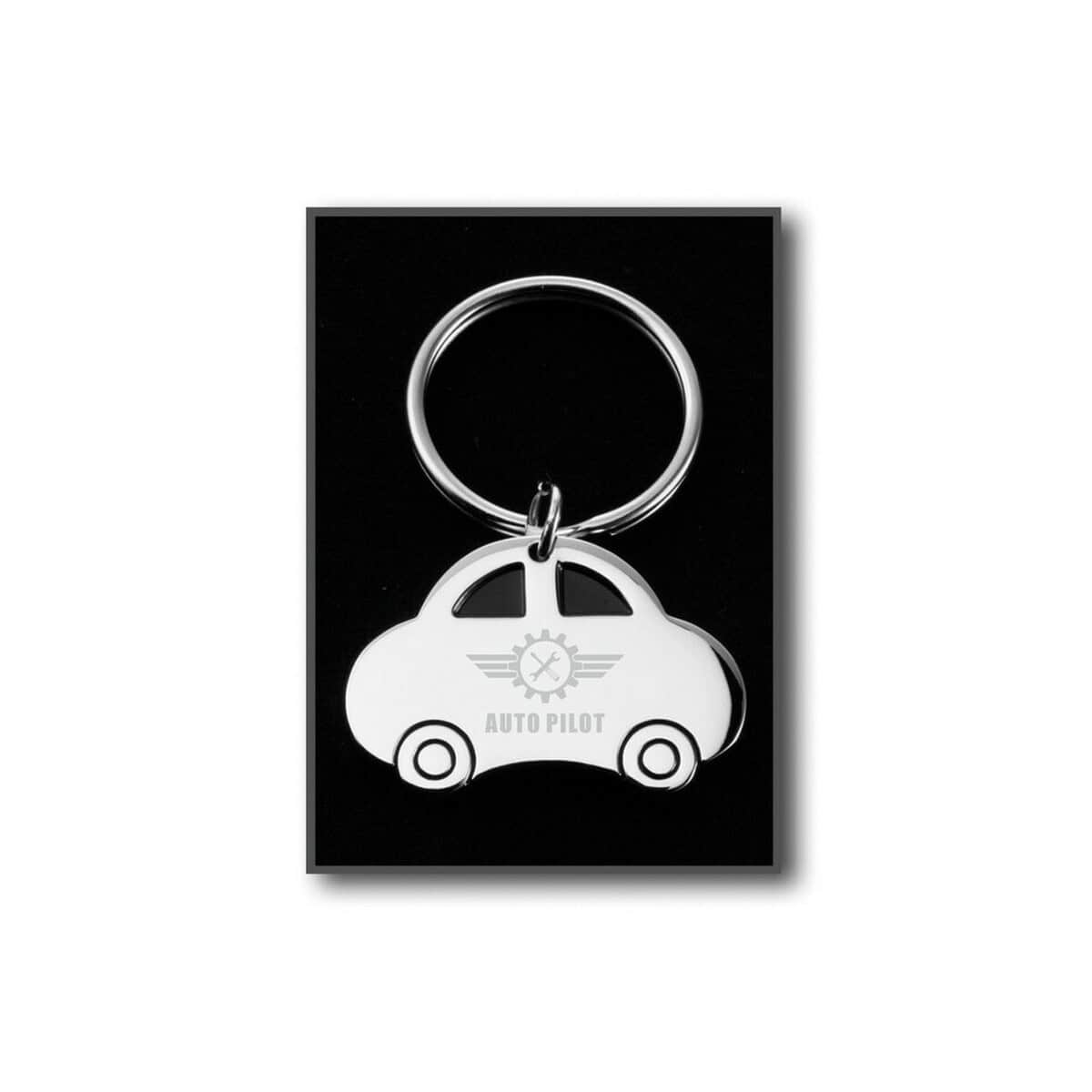 Breloki odblaskowe z logo – brelok do kluczy „samochód” V2083.A-32_ILG01 1. Brelok do kluczy samochód auto pilot, personalizowany gadżet motoryzacyjny.