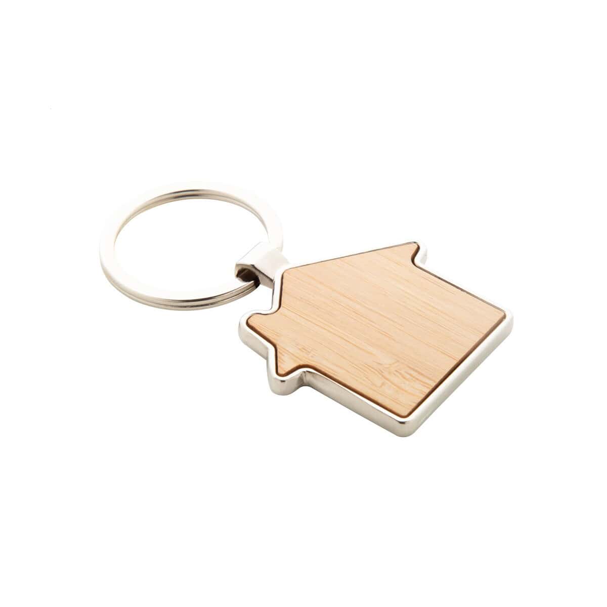 Breloki odblaskowe z logo – horby brelok AP806983__A Gadżety z personalizacją, brelok z drewna i metalu, idealny na prezent lub gadżet promocyjny.