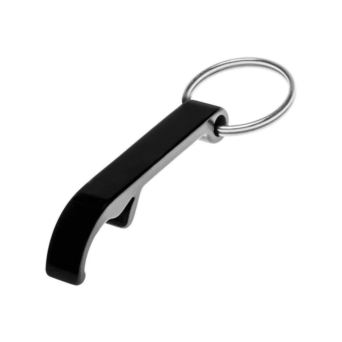 Breloki otwieracze z logo – brelok do kluczy, otwieracz do butelek | macie V2045.0-03_AAA02 Kluczyk do otwierania butelek z metalowym brelokiem, gadżet promocyjny.