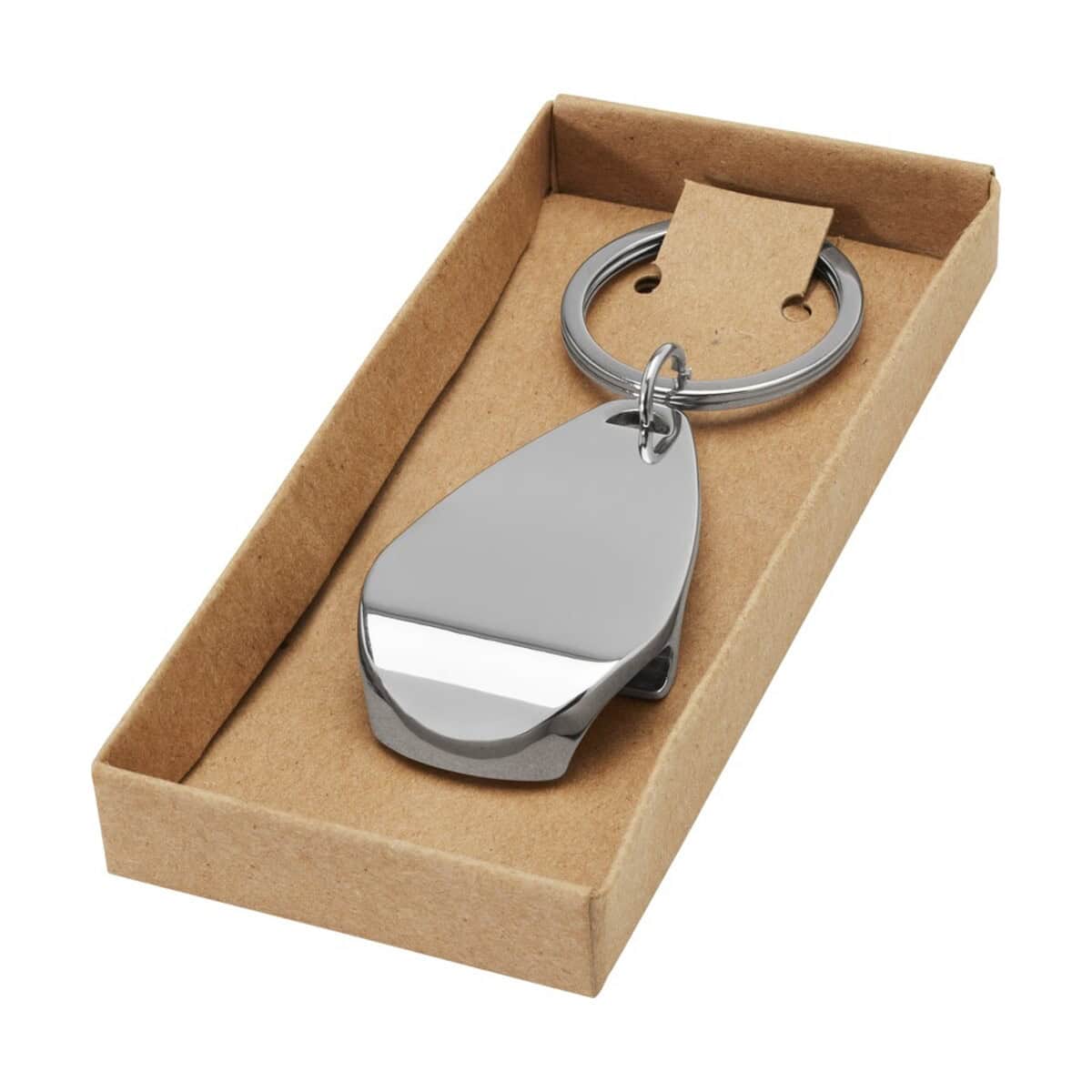 Elegancki brelok z metalowym dwuczęściowym klipem na klucze, idealny na prezent.