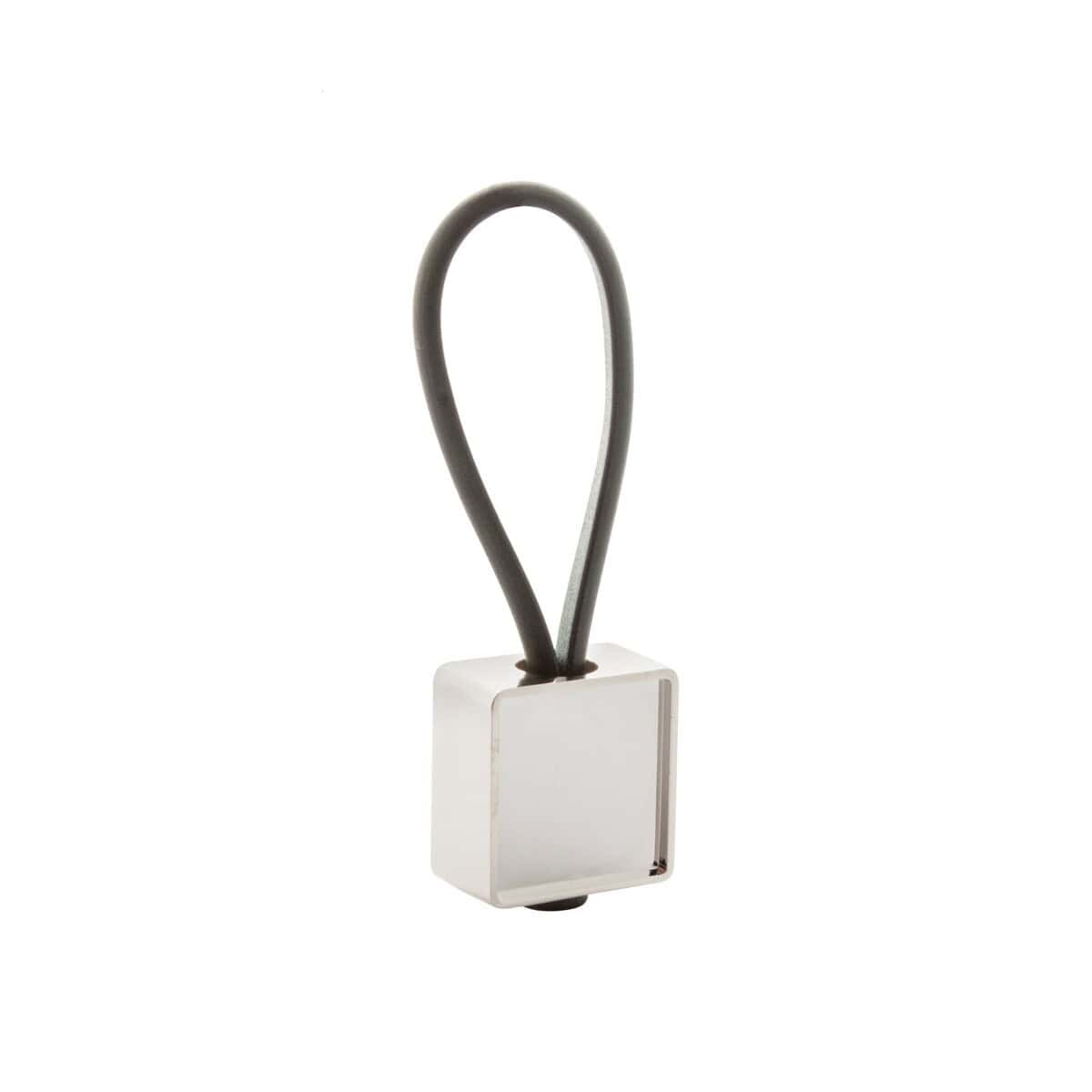 Breloki wielofunkcyjne z logo – blocky brelok do kluczy AP809385__A Przenośny zapalnik do papierosów z elastycznym zaczepem na gadżety reklamowe.