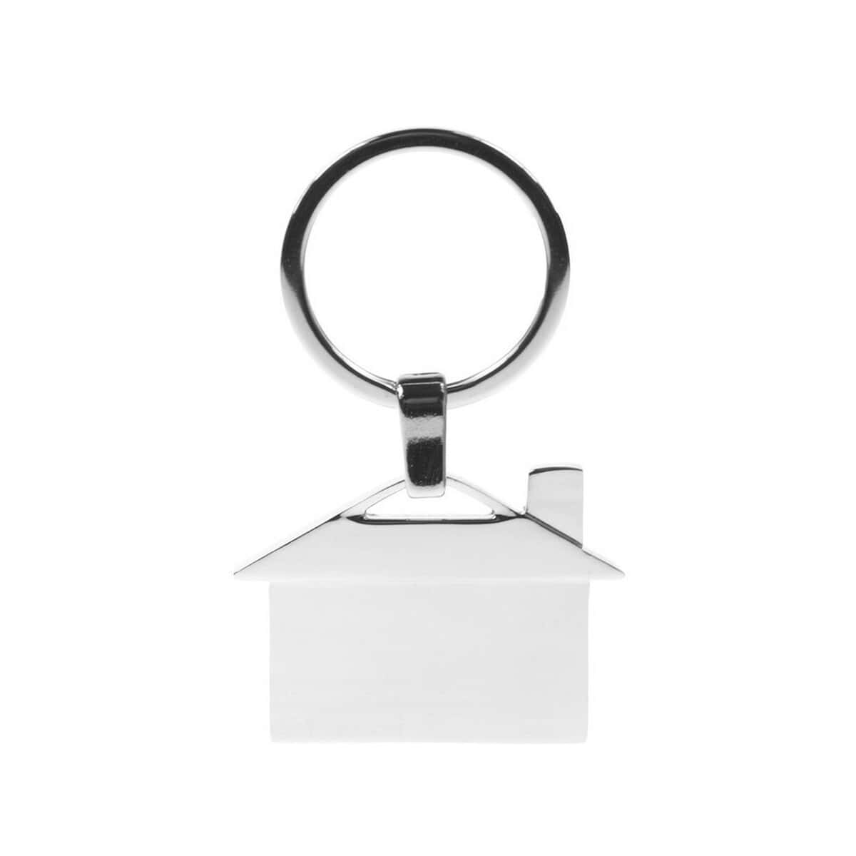 Breloki wielofunkcyjne z logo – brelok do kluczy „domek” V2084.A-32_AAB01 Metalowy breloczek z domkiem, gadżet reklamowy, personalizowana pamiątka, prezent na różne okazje.