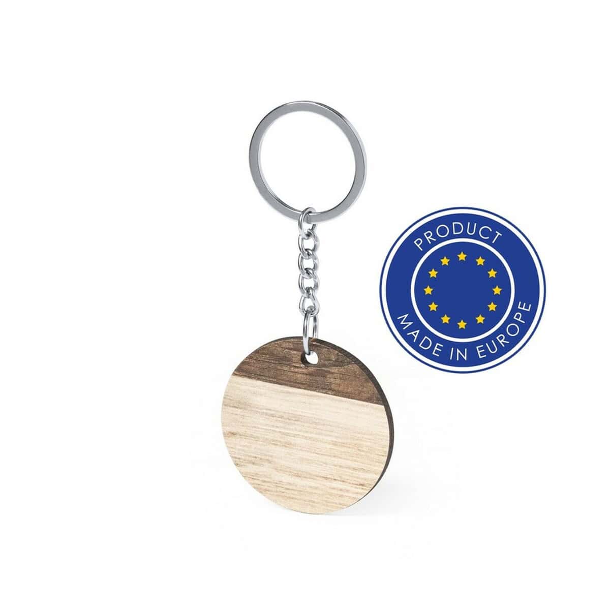 Breloki wielofunkcyjne z logo – drewniany brelok do kluczy V0914-00_0 Unikalny brelok z drewnianym elementem, idealny na prezenty i gadżety firmowe.