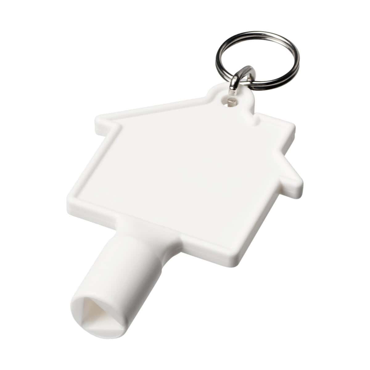 Breloki wielofunkcyjne z logo – maximilian brelok do kluczy w kształcie domu z materiałów z recyklingu 21019501 Akcesoria reklamowe w kształcie gwiazdy z brelokiem na klucze.