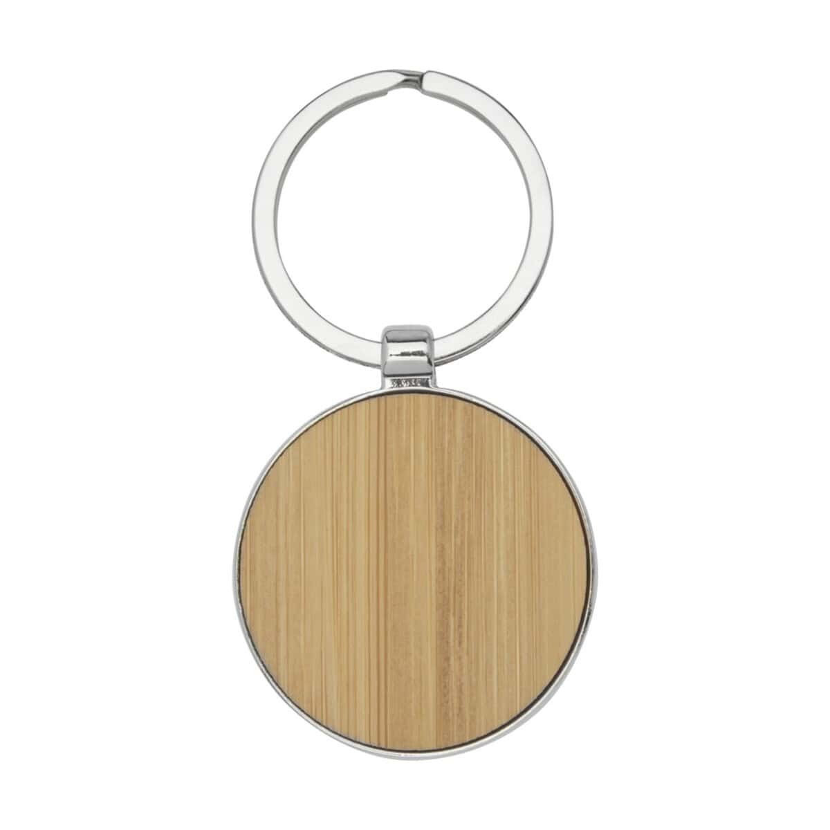 Breloki wielofunkcyjne z logo – okrągły brelok do kluczy nino z bambusa 11812571_f1 Brelok do kluczy z naturalnym drewnem, grawertem, personalizowany, idealny na prezent.