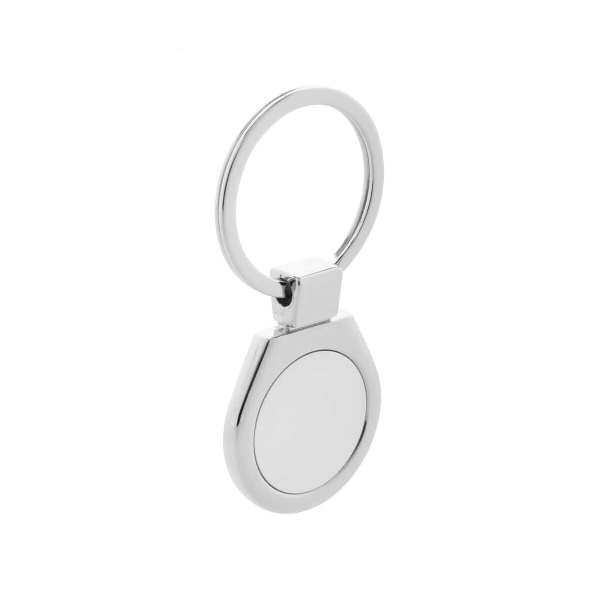 Breloki z żetonem z logo – ball brelok AP800657 Metalowy brelok z lusterkiem - gadżet personalizowany na prezent.