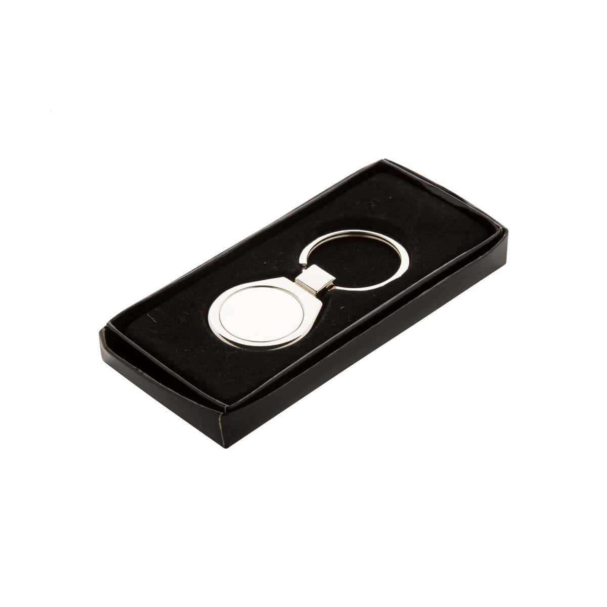 Breloki z żetonem z logo – ball brelok AP800657__A Cle USB z grawerem na breloczku, elegancki prezent firmowy gadżet reklamowy.