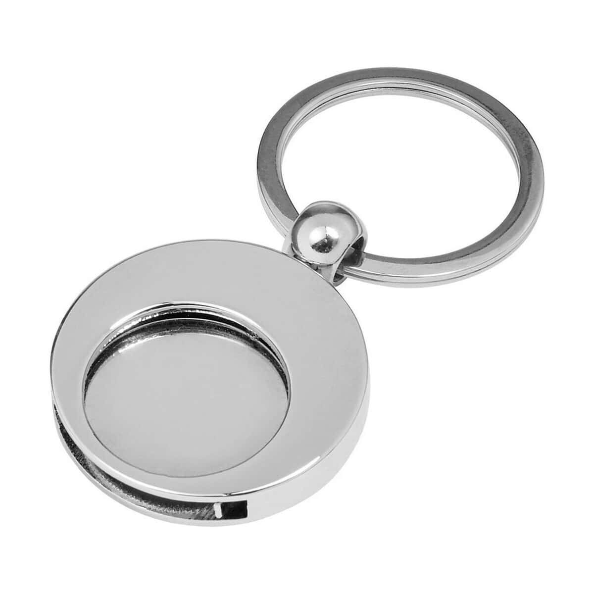 Breloki z żetonem z logo – brelok do kluczy, żeton do wózka na zakupy V0634-32_AAA07 Brelok do kluczy z logo, personalizowany gadżet reklamowy, idealny na prezent.