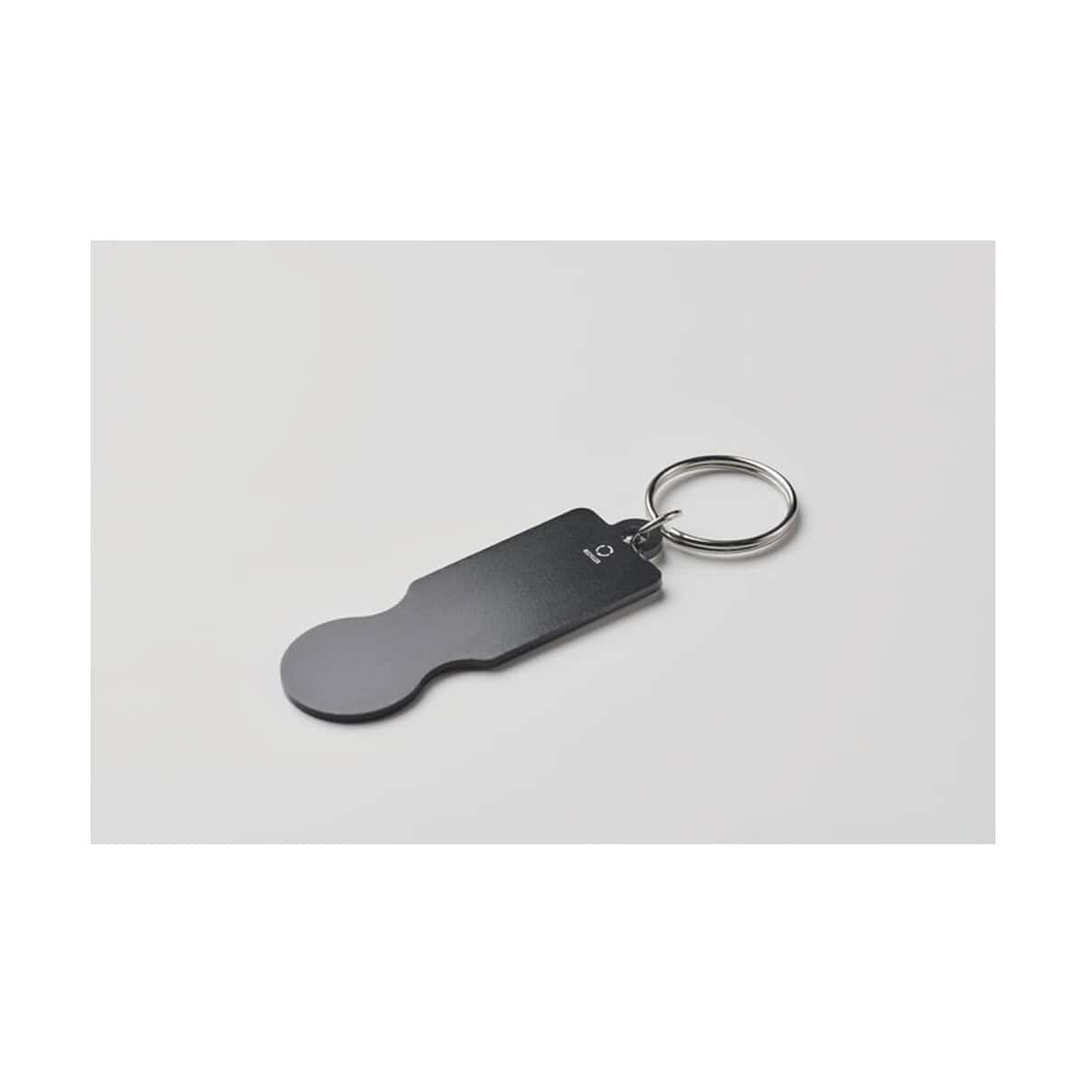 Breloki z żetonem z logo – brelok z żetonem do wózka tokley mo2407-03-detail Metalowy brelok do kluczy z nadrukiem Gadzety, personalizowany gadżet reklamowy.