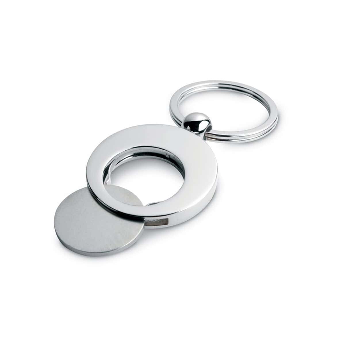 Breloki z żetonem z logo – brelok z żetonem euring it3866-17a Sznurek do kluczy z metalowym breloczkiem i okrągłą zawieszką.