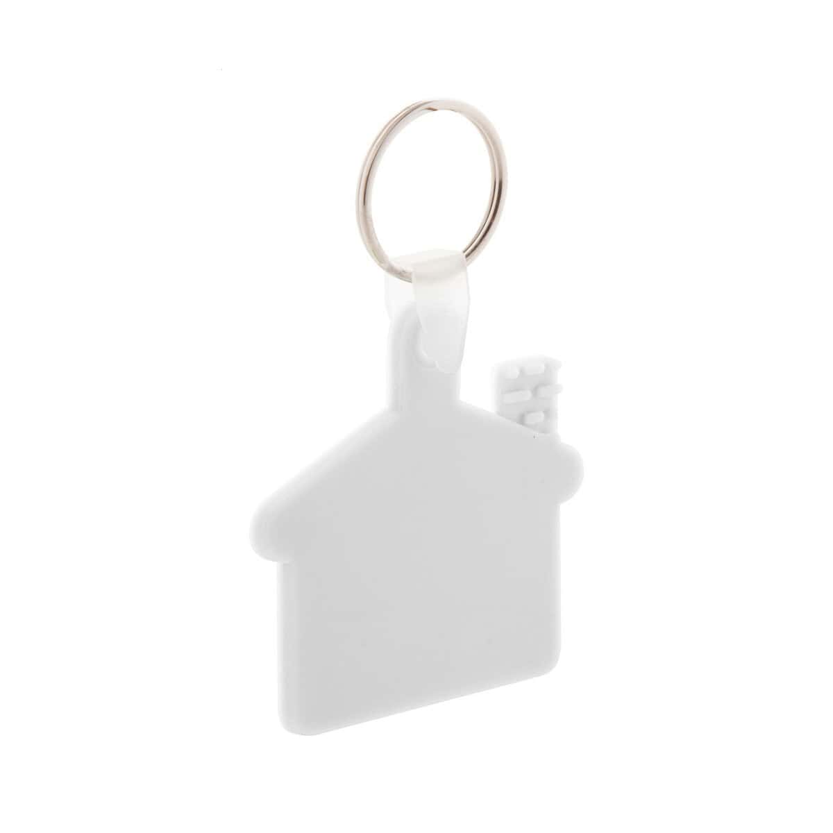 Breloki z żetonem z logo – cottage brelok AP809332-01__A 1. Breloque klucz do domu z nadrukiem, personalizowany gadżet reklamowy.