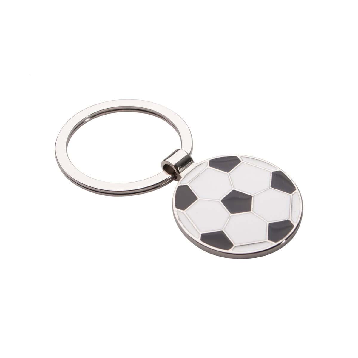 Breloki z żetonem z logo – dorko brelok AP873019__B Stylowy brelok z piłką nożną, idealny jako gadżet sportowy na prezent.