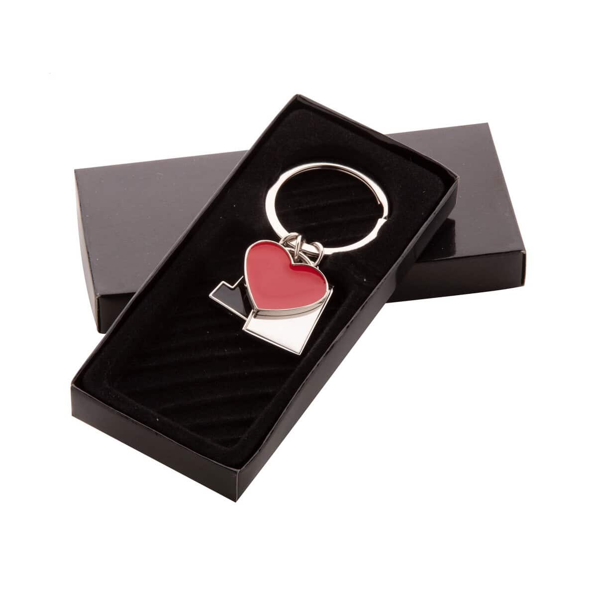 Breloki z żetonem z logo – i love brelok AP873030__B Metalowy breloczek z serduszkiem, prezent na okazję, gadżety personalizowane.