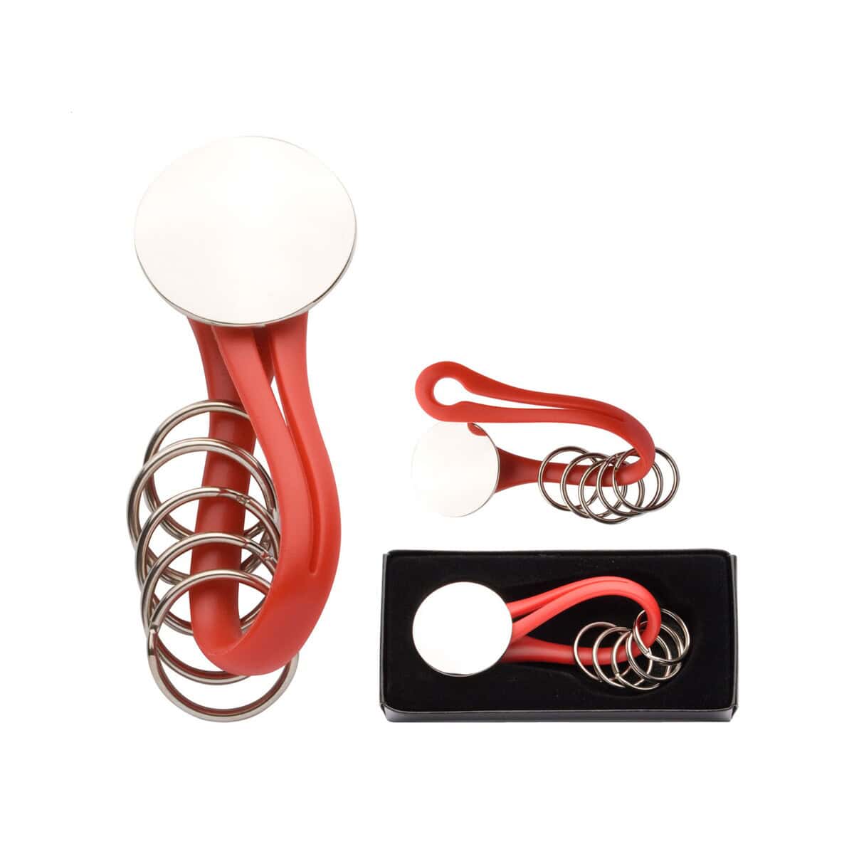 Breloki z żetonem z logo – knot brelok AP845084-05 1. Kolorowe magnesy na lodówkę z metalu i tworzywa sztucznego.