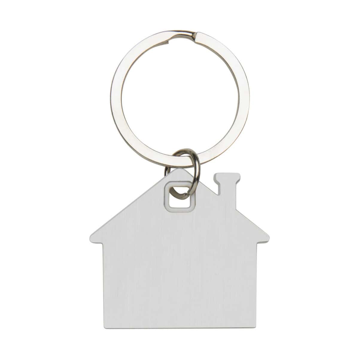 Breloki z żetonem z logo – łańcuszek na klucze nook, z brelokiem w kształcie domu 10459501_f1 Mały kluczyk do drzwi domowych na breloczku w kształcie domu, idealny gadżet na prezent.