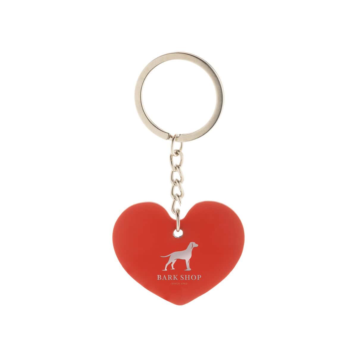 Breloki z żetonem z logo – loveshine brelok AP808271-05 Ozdoba na klucz z serduszkiem, personalizowana, idealna na prezent dla psa, gadżet z logo Bark Shop.