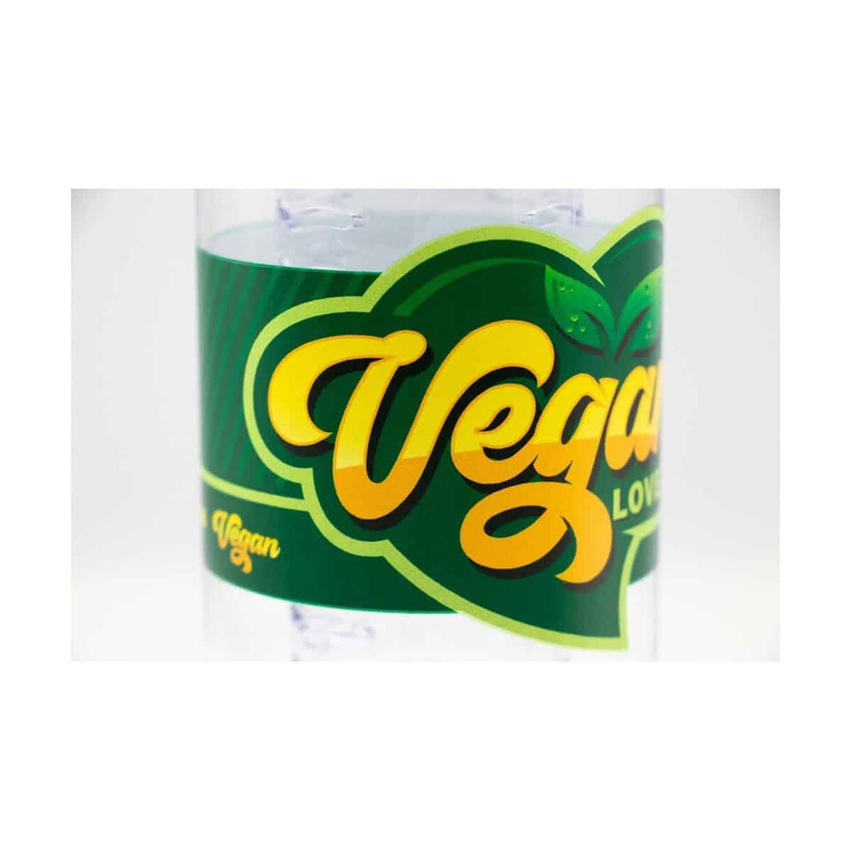 Butelki z logo – butelka sportowa 800 ml air gifts | frank V4899-07_ILG02 Aplikacja na gadżet z napisem Vegan, ekologiczny, promujący styl życia opartego na roślinnej diecie.